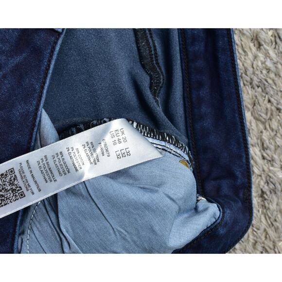 NEW Asos Women's Plus Size 20 Skinny Jeans Blue Cotton Blend Zip Solid - Picture 7 of 8